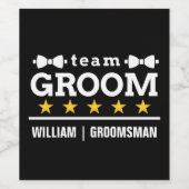 Trauzeuge für personalisiertes Team Weinetikett (Einzelnes Label)