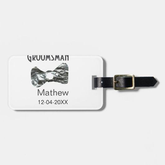 Trauzeuge geben das Jahr an, in dem Graue Bugs-Tex Gepäckanhänger (Vorderseite horizontal)