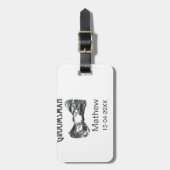 Trauzeuge geben das Jahr an, in dem Graue Bugs-Tex Gepäckanhänger (Vorderseite vertikal)