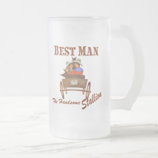 Trauzeuge Geschenk 16 oz Mattierte Bier Tasse (Rechts)