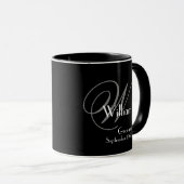 Trauzeuge Geschenk Chic Monogram Hochzeitsgeschenk Tasse (VorderseiteRechts)