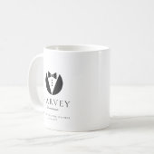 Trauzeuge-Geschenk Einfache Bow-Krawatte Minimal Kaffeetasse (Vorderseite Links)