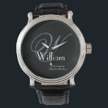 Trauzeuge Geschenk Elegant Monogramm Anfangsname C Armbanduhr<br><div class="desc">Trauzeuge-Trauzeugen geben elegante Monogram Initial Personalisiert Name Cool Watch. Klicken Sie auf diese Vorlage personalisieren, um sie mit Ihrem Monogramm Initial, Name und Heiratsdatum schnell und einfach anzupassen. Trauzeuge Geschenk Elegant Monogram Initial Name Cool Watch, ist Teil der Trauzeuge Geschenksammlung in diesem Laden. 30 Tage Geld zurück Garantie. Weltweit schnell...</div>