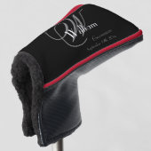 Trauzeuge Geschenk Elegant Monogramm Name Klassisc Golf Headcover (3/4 Vorderseite)