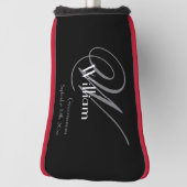 Trauzeuge Geschenk Elegant Monogramm Name Klassisc Golf Headcover (Rotieren 90)