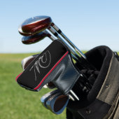 Trauzeuge Geschenk Elegant Monogramm Name Klassisc Golf Headcover (In Situ)