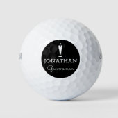 Trauzeuge Geschenk Hochzeit Party Personalisiert B Golfball (Vorderseite)