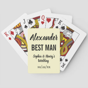 Trauzeuge-Geschenk Moderne Typografie-Skripterei H Spielkarten
