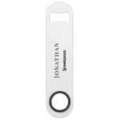 Trauzeuge-Geschenk Personalisiert Black Monogram H Speed Flaschenöffner (Vorderseite)