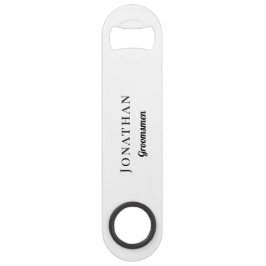 Trauzeuge-Geschenk Personalisiert Black Monogram H Speed Flaschenöffner