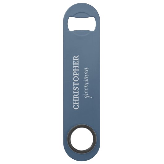 Trauzeuge-Geschenk Personalisierte Monogramm Hochz Speed Flaschenöffner (Vorderseite)