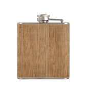 Trauzeuge Geschenke - Holztextur drucken Flachmann (Rückseite)