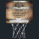 Trauzeuge Geschenke Mini Basketball Netz<br><div class="desc">Rustikales Fass-Design mit feinem Western-Typografie. Personalisieren Sie dieses Design mit Ihrem eigenen Text. Dieses Design können Sie weiter anpassen,  indem Sie den Link "Weiter anpassen" auswählen,  falls gewünscht.</div>