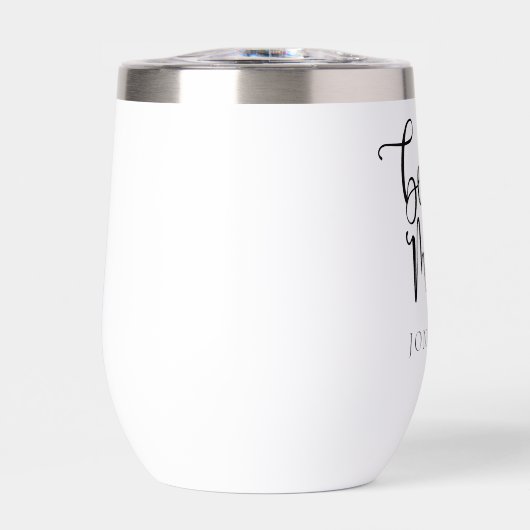 Trauzeuge-Geschenkname Schwarzes Skript (Vorderseite)