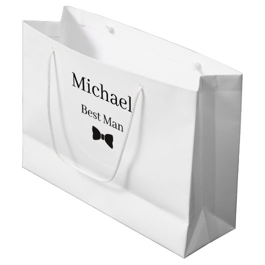 Trauzeuge Geschenktasche Große Geschenktüte (Vorderseite Schrägansicht)
