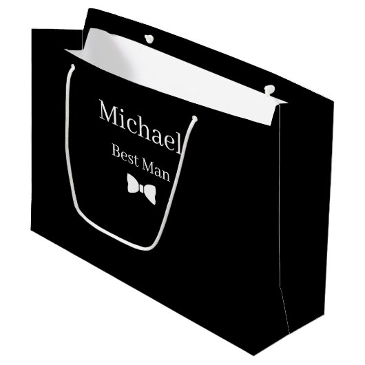 Trauzeuge Geschenktasche Große Geschenktüte (Vorderseite Schrägansicht)