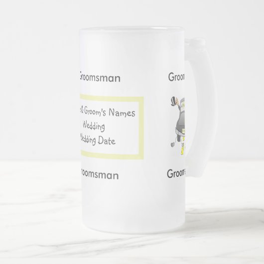 Trauzeuge Glass Beer Tasse (VorderseiteRechts)