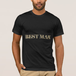 Trauzeuge Golden Glitzer Typografie Black Gold T-Shirt