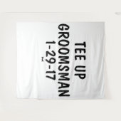 Trauzeuge Golf Invite Wandteppich (Vorderseite (Horizontal))