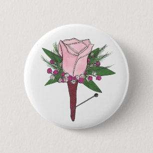 Trauzeuge Groom Rose Wedding Boutonniere Button