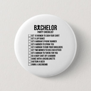 Trauzeuge Groom Squat Men Bachelor versorgt Party Button