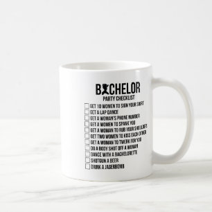 Trauzeuge Groom Squat Men Bachelor versorgt Party Kaffeetasse