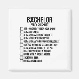 Trauzeuge Groom Squat Men Bachelor versorgt Party Magnet