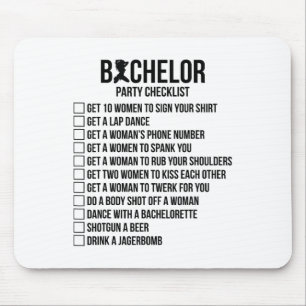 Trauzeuge Groom Squat Men Bachelor versorgt Party Mousepad
