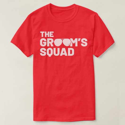 Trauzeuge Groom Squat Men Bachelor versorgt Party T-Shirt (Design vorne)