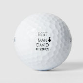 Trauzeuge Grooms Man gibt Gastgeschenk Niedlich Ho Golfball (Vorderseite)