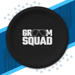 Trauzeuge Gruppe Squad Junggesellenabschied Pappteller