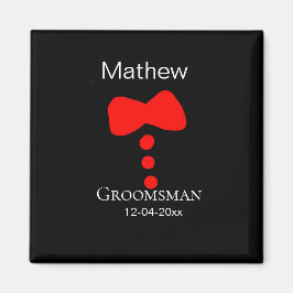 Trauzeuge hinzufügen Name Jahr Schwarzer Bug Shirt Magnet