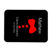 Trauzeuge hinzufügen Name Jahr Schwarzer Bug Shirt Magnet (Horizontal)