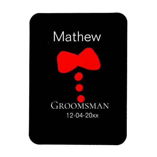 Trauzeuge hinzufügen Name Jahr Schwarzer Bug Shirt Magnet (Vertikal)