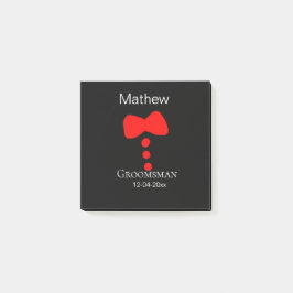 Trauzeuge hinzufügen Name Jahr Schwarzer Bug Shirt Post-it Klebezettel