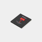 Trauzeuge hinzufügen Name Jahr Schwarzer Bug Shirt Post-it Klebezettel (angewinkelt)