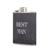 Trauzeuge Hochzeit Black Chalkboard Whisky Flasche Flachmann (Links)
