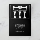 Trauzeuge Hochzeit Einladung mit Bow-Krawatte (Innenseite)