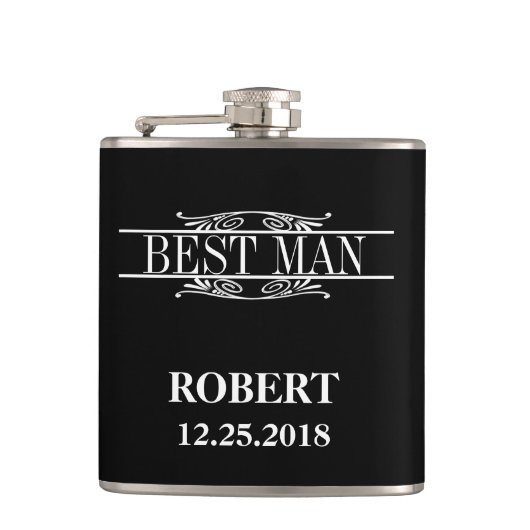 Trauzeuge Hochzeit Flachmann (Vorderseite)