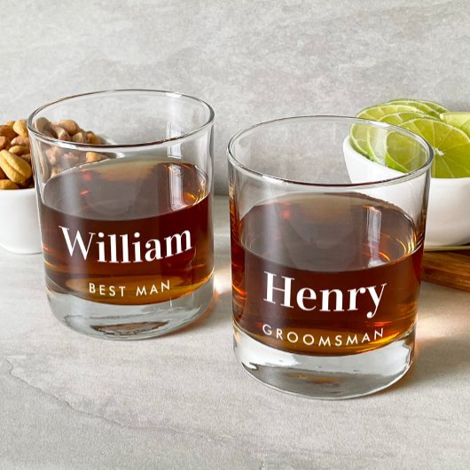 Trauzeuge-Hochzeit mit personalisiertem Trauzeuge Whiskyglas