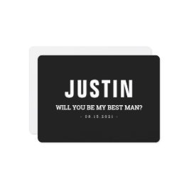 Trauzeuge Hochzeit Moderner Schwarz-Weiß-Vorschlag Save The Date