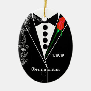 Trauzeuge Hochzeit Weihnachtsdekoration Keramikornament