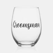 Trauzeuge Hochzeit Weinglas Ohne Stiel (Vorderseite)