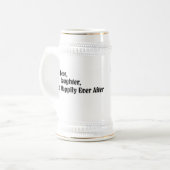 Trauzeuge-Hochzeits-Bier Stein Bierglas (Vorderseite Links)