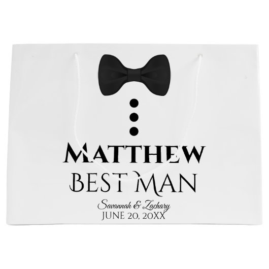 Trauzeuge-Hochzeits-Geschenk-Tasche mit der Große Geschenktüte (Vorderseite)