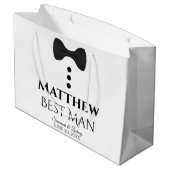 Trauzeuge-Hochzeits-Geschenk-Tasche mit der Große Geschenktüte (Rückseite Schrägansicht)