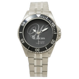Trauzeuge Hochzeitsgeschenk Monogram Moderne Sport Armbanduhr