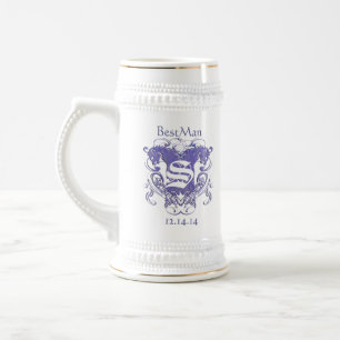 Trauzeuge Hochzeitsstein Vintage Löwen 2 Köpfe Bierglas