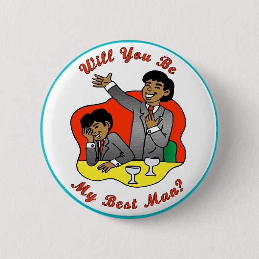Trauzeuge-Hochzeitungs-ID Button (Vorderseite)