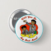 Trauzeuge-Hochzeitungs-ID Button (Vorne & Hinten)